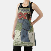 ヴィンテージ アール・ヌーヴォー、画家によるポピー花の絵 エプロン (インサイチュ)