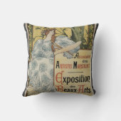 ヴィンテージ アール・ヌーヴォー、美術展覧会 クッション (裏面)