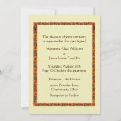 ヴィンテージ アール・ヌーヴォー 花嫁 ウェディング 招待状 (裏面)