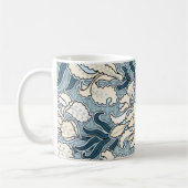 ヴィンテージ アール・ヌーヴォー、青い庭園のアイリス コーヒーマグカップ (左)