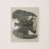 ヴィンテージ アール・ヌーヴォー 鷹, 獲物を捕らえる鳥 ジグソーパズル (縦)