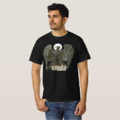 ヴィンテージ アール・ヌーヴォー 鷹, 獲物を捕らえる鳥 Tシャツ (正面フル)