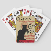ヴィンテージ アール・ヌーヴォー、Ce Soir Chat Noir 黒猫 トランプ (裏面)