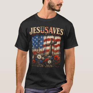 ヴィンテージ イエス様 イエス様救う アメリカ 250周年 1776 Tシャツ