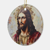 ヴィンテージ イエス キリスト教 宗教的 セラミックオーナメント (左)