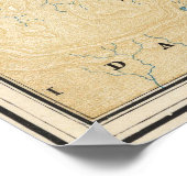 ヴィンテージ イエローストーン, グランドキャニオン 地図ポスター 1885 ポスター (角)