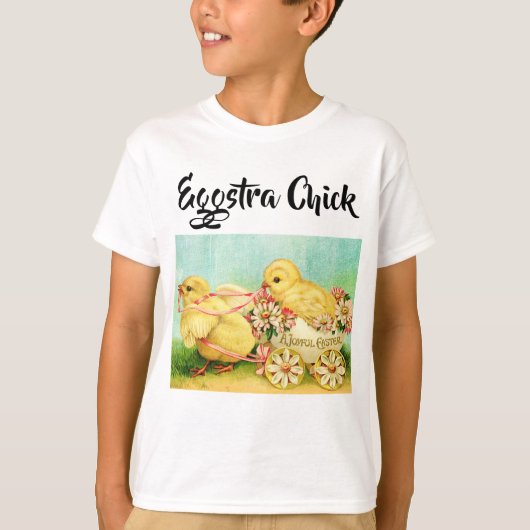 ヴィンテージ イエロー ヒヨコ イースター Tシャツ (正面)