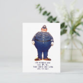ヴィンテージ・イギリスのユーモア:警官 ポストカード (スタンド正面)