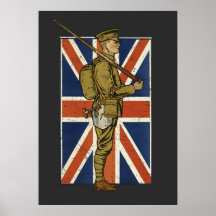 ヴィンテージ・イギリス旗の兵士