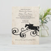 ヴィンテージ イギリス風 馬術 ウェディング 招待状 (スタンド正面)