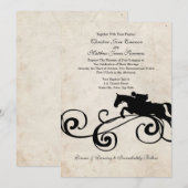 ヴィンテージ イギリス風 馬術 ウェディング 招待状 (正面/裏面)