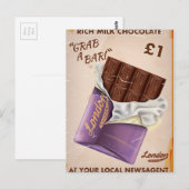 ヴィンテージ　イギリス　チョコレート　広告 ポストカード (正面/裏面)