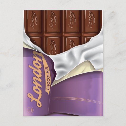 ヴィンテージ イギリス チョコレート 広告 ポストカード (正面)