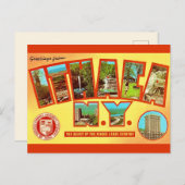 ヴィンテージ イサカ ニューヨーク グリーティング ポストカード (正面/裏面)