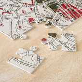 ヴィンテージ，イタリアのローマの地図。 ジグソーパズル (側面)