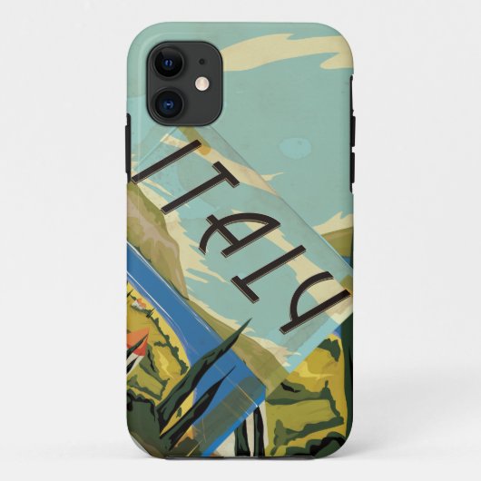 ヴィンテージ イタリアンポスター Case-Mate iPhoneケース (裏面)