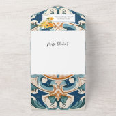 ヴィンテージ イタリアン |柑橘類オレンジ |ブライダルシャワー オールインワン招待状 (外側)