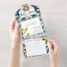 ヴィンテージ イタリアン |柑橘類オレンジ |ブライダルシャワー