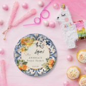 ヴィンテージ イタリアン |柑橘類オレンジ |ブライダルシャワー ペーパープレート (パーティー)