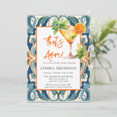 ヴィンテージ イタリアン |柑橘類オレンジ |ブライダルシャワー 招待状 (スタンド正面)