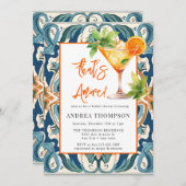 ヴィンテージ イタリアン |柑橘類オレンジ |ブライダルシャワー 招待状 (正面/裏面)