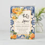 ヴィンテージ イタリアン |柑橘類オレンジ |ブライダルシャワー 招待状 (スタンド正面)