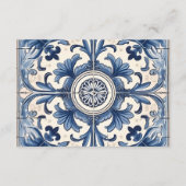 ヴィンテージ イタリアン |柑橘類オレンジ |赤ちゃんシャワー エンクロージャーカード (裏面)