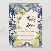 ヴィンテージ イタリアン | Citrusレモン |ブライダルシャワー 招待状 (正面/裏面)