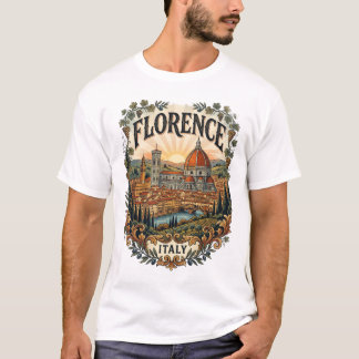 ヴィンテージ イタリア フィレンツェ トラベル メンズTシャツ Tシャツ