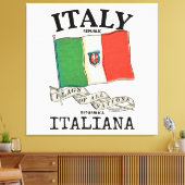 ヴィンテージ イタリア 国旗 キャンバスプリント (インサイチュ (リビング))