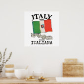 ヴィンテージ イタリア 国旗 ポスター (キッチン)