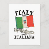 ヴィンテージ イタリア 国旗 ポストカード (正面)
