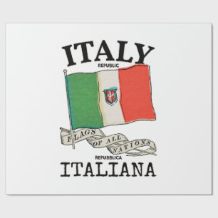 ヴィンテージ イタリア 国旗 ラッピングペーパー