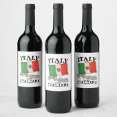 ヴィンテージ イタリア 国旗 ワインラベル (ボトル)