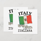 ヴィンテージ イタリア 国旗 招待状 (正面/裏面)