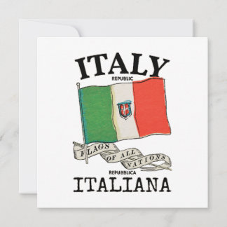 ヴィンテージ イタリア 国旗 招待状