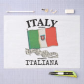 ヴィンテージ イタリア 国旗 薄葉紙 (クラフト)