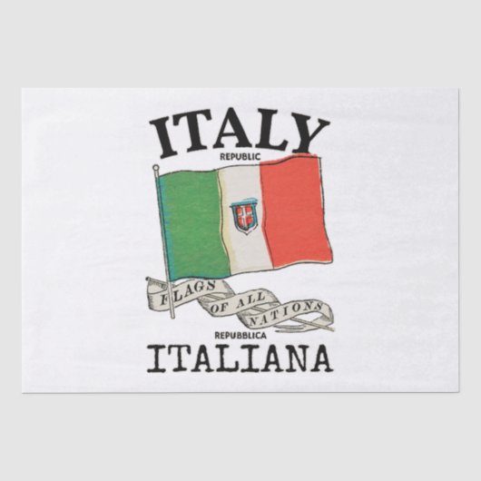 ヴィンテージ イタリア 国旗 薄葉紙 (正面)