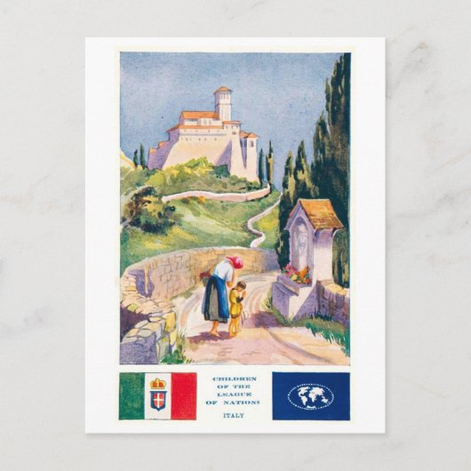 ヴィンテージ イタリア 国際連盟 ポストカード (正面)