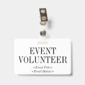 ヴィンテージ「イベントボランティア」バッジ バッジ (Back with Clip)