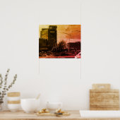 ヴィンテージ イラク バグダッド噴水 ポスター (キッチン)