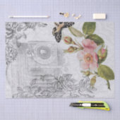 ヴィンテージ・イルストレーションズ・アンド・フラワーズ・シャビー・シック 薄葉紙 (クラフト)
