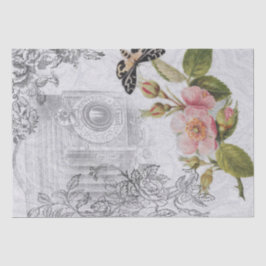 ヴィンテージ・イルストレーションズ・アンド・フラワーズ・シャビー・シック 薄葉紙