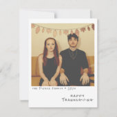 ヴィンテージ インスタント フォト - 偽のホイルの秋の葉 シーズンカード (正面)