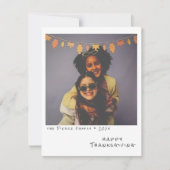 ヴィンテージ インスタント フォト - 紅葉のガーランド オータム シーズンカード (正面)