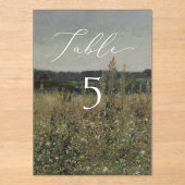 ヴィンテージ、インスパイア結婚のテーブル番号 アクリル招待状 (正面)