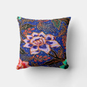 ヴィンテージ、インドネシアろうけつ染め クッション (裏面)