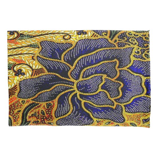 ヴィンテージ、インドネシアろうけつ染め 枕カバー (正面)