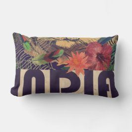 ヴィンテージ・インド・トラベル ランバークッション