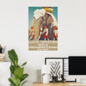 ヴィンテージ インド 旅行ポスター Lloyd Triestino ボンベイ ポスター (ホームオフィス)